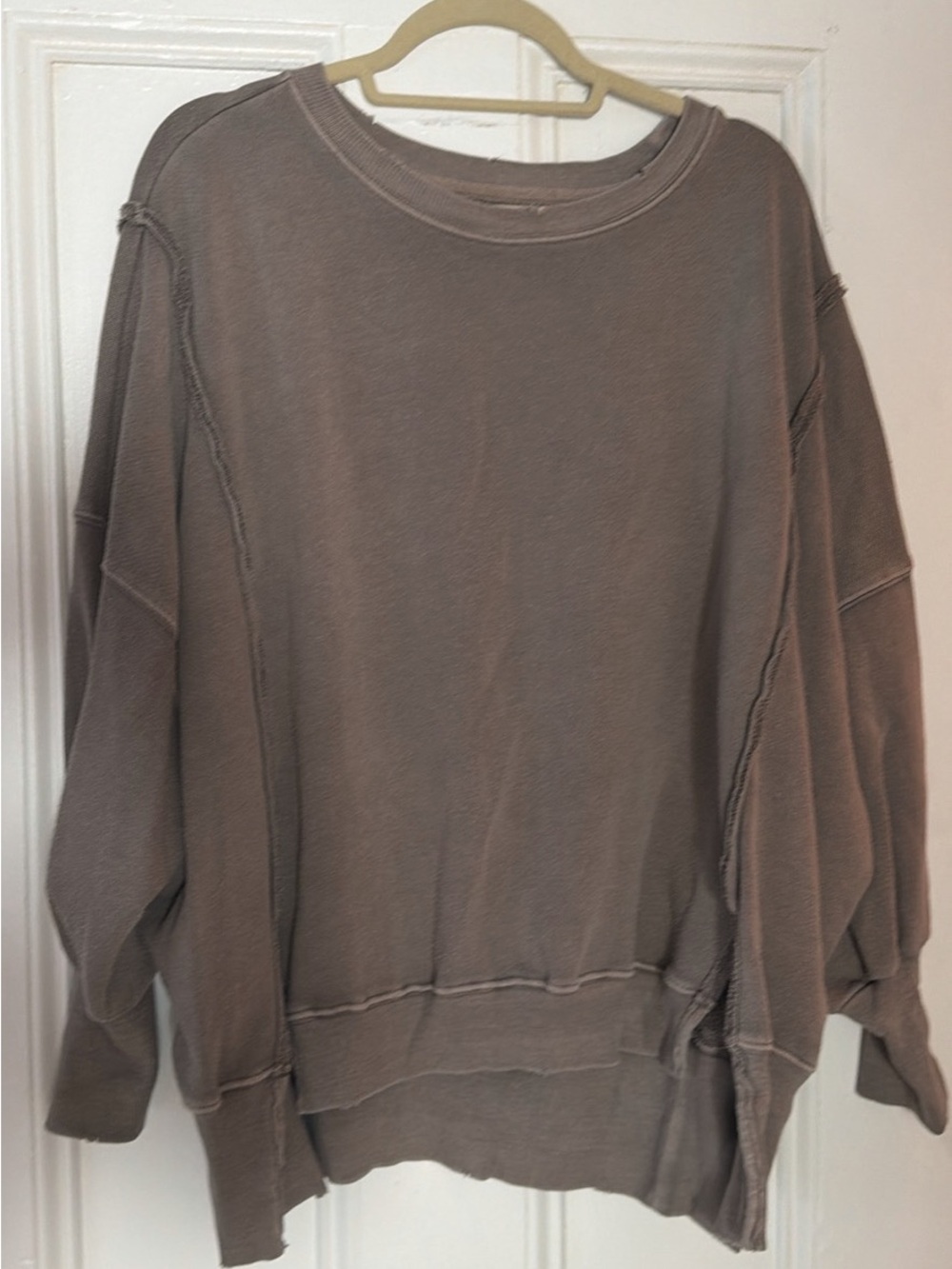 We The Free Oversized Crewneck Sweatshirt - Taupe